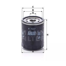 W7037 MANN alyvos filtras