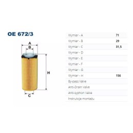 OE 672/3 FILTRON alyvos filtras