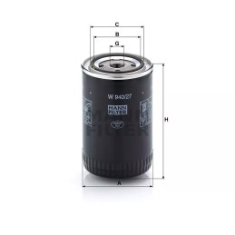 W 940/27 MANN-FILTER alyvos filtras