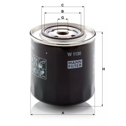 W 1130 MANN-FILTER ALYVOS FILTRAS AUDI VW A6