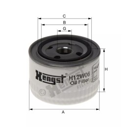 H12W06 Hengst alyvos filtras