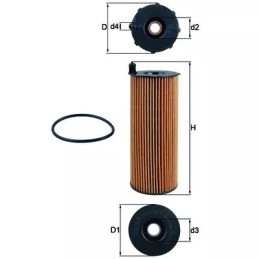 OX196/1D1 KNECHT alyvos filtras