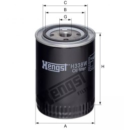 H338W Hengst alyvos filtras