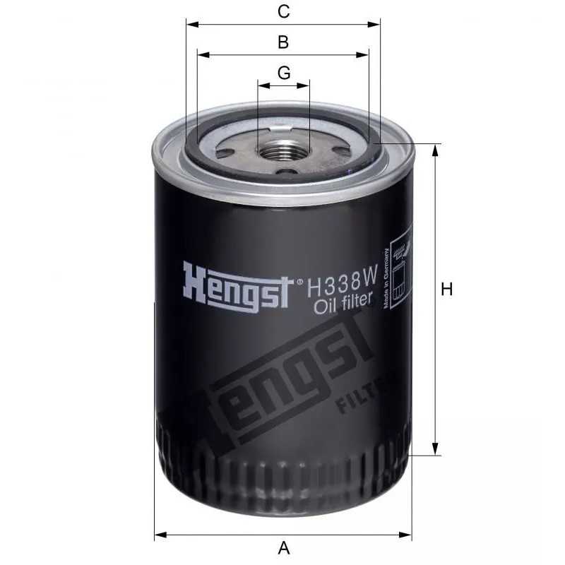 H338W Hengst alyvos filtras