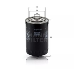W 940/55 MANN-FILTER alyvos filtras