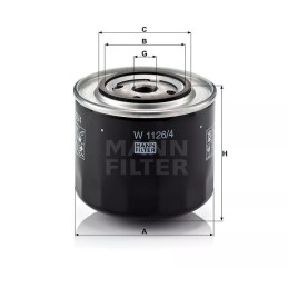 W 1126 MANN-FILTER ALYVOS FILTRAS AUDI VW A6
