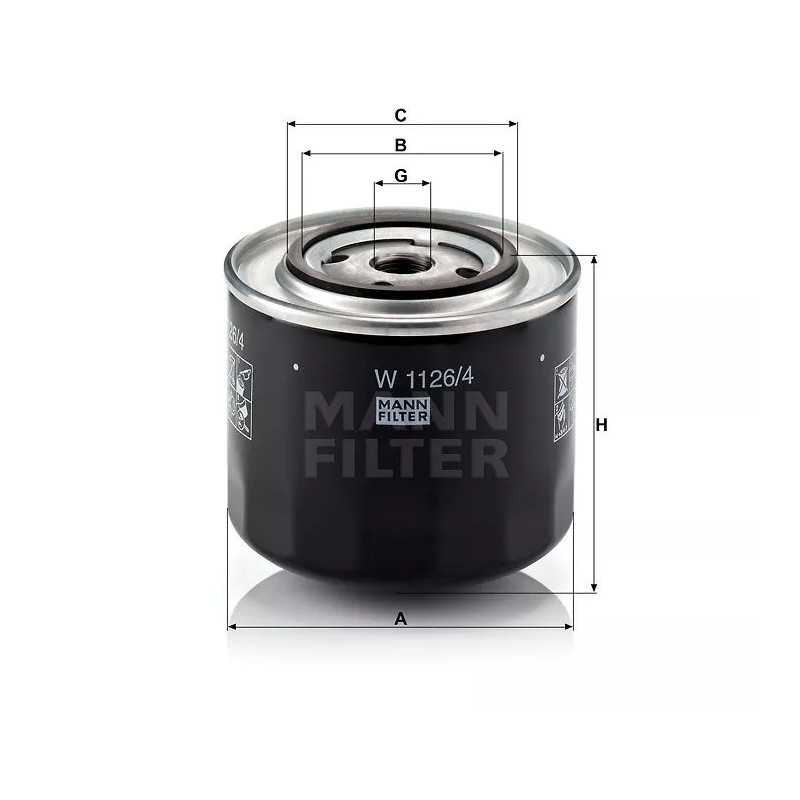 W 1126 MANN-FILTER ALYVOS FILTRAS AUDI VW A6