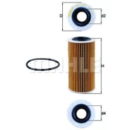 OX1076D Knecht alyvos filtras