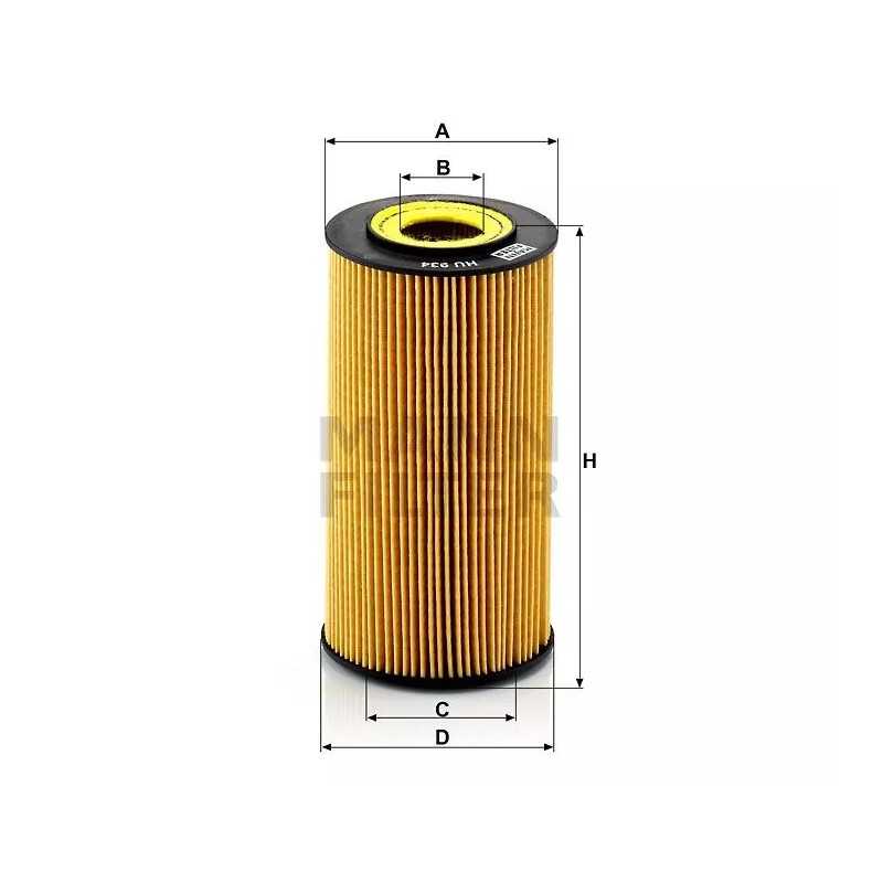 HU 934X MANN-FILTER alyvos filtras DB W220 S
