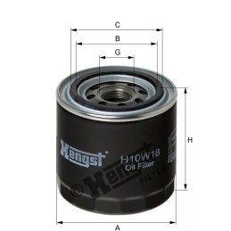 H10W18 Hengst alyvos filtras