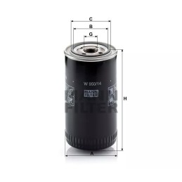 W 950/14 MANN-FILTER alyvos filtras