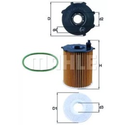 OX 171/2 D1 Eco Knecht alyvos filtras