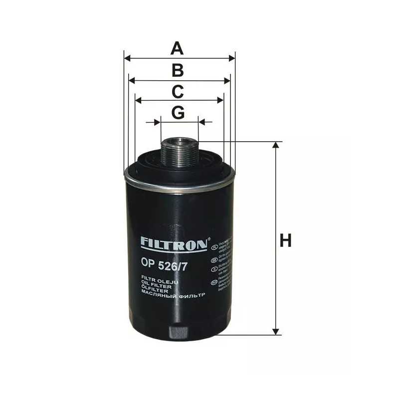 OP 526/7 FILTRON alyvos filtras