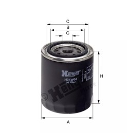 H24W04 Hengst alyvos filtras