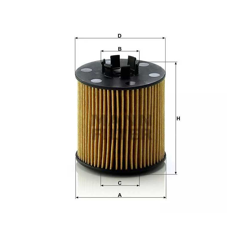 HU 712/6X MANN-FILTER alyvos filtras AUDI A3 1.6FSI