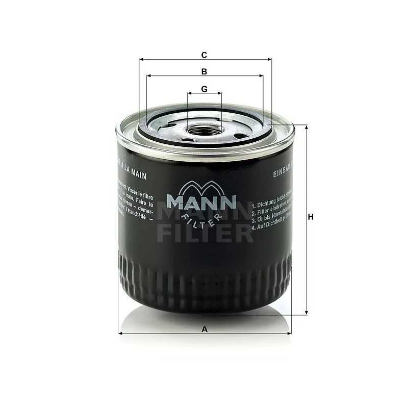 W 920/17 MANN-FILTER alyvos filtras