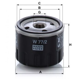 W 77/2 MANN-FILTER alyvos filtras