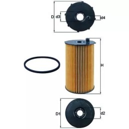 OX205/2D KNECHT alyvos filtras