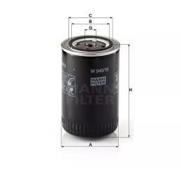 W 940/19 MANN-FILTER alyvos filtras