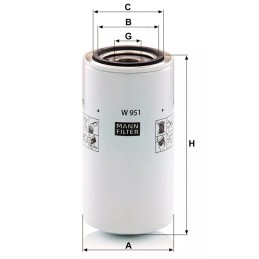 W 951 MANN-FILTER alyvos filtras