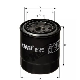 H206W Hengst alyvos filtras