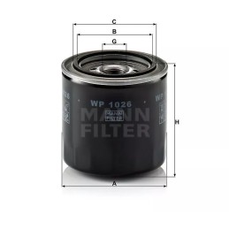 WP 1026 MANN-FILTER alyvos filtras TOYOTA AVENSIS 2.0TD 94-