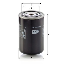 W940/49 Mann alyvos filtras