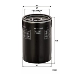 W 1145/80 MANN-FILTER alyvos filtras