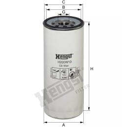 H200W10 Hengst alyvos filtras