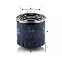 WP 914 MANN-FILTER ALYVOS FILTRAS OPEL MOVANO RENAULT