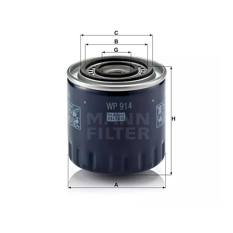 WP 914 MANN-FILTER ALYVOS FILTRAS OPEL MOVANO RENAULT