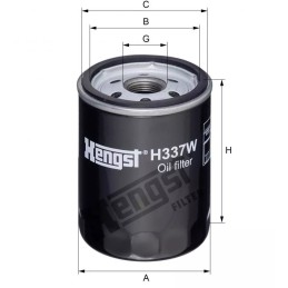 H337W Hengst alyvos filtras