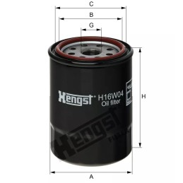 H16W04 Hengst alyvos filtras