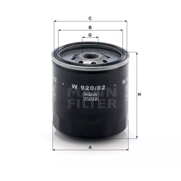 W 920/82 MANN-FILTER alyvos filtras