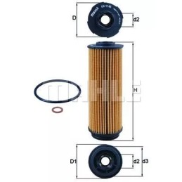 OX1146D Knecht alyvos filtras