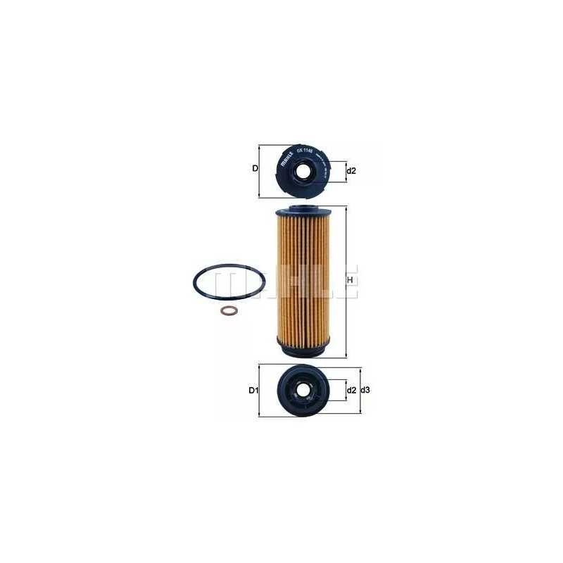 OX1146D Knecht alyvos filtras