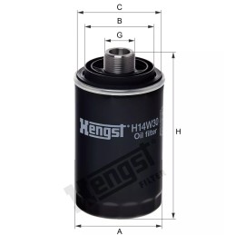 H14W30 Hengst alyvos filtras