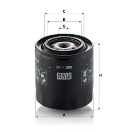 W11008 Mann alyvos filtras