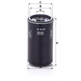 W8018 Mann alyvos filtras
