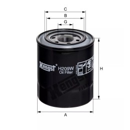H209W Hengst alyvos filtras