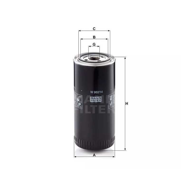 W 962/14 MANN-FILTER alyvos filtras automatinei pavarų dėžei