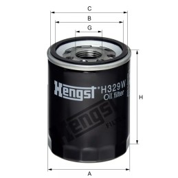 H329W Hengst alyvos filtras