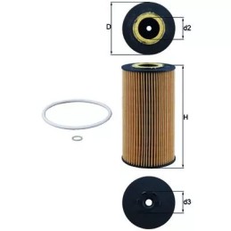 OX358D KNECHT alyvos filtras