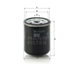 W 712/45 MANN-FILTER ALYVOS FILTRAS SCANIA 82/92/112/BK/K