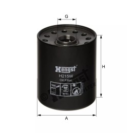 H215W Hengst alyvos filtras