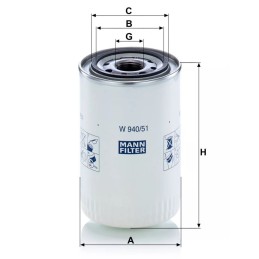 W 940/51 MANN-FILTER alyvos filtras automatinei pavarų dėžei