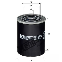 H210WN Hengst alyvos filtras