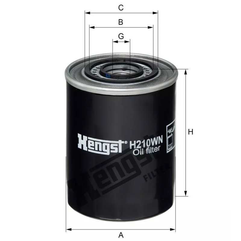 H210WN Hengst alyvos filtras