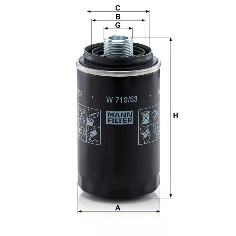 W719/53 Mann alyvos filtras