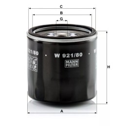 W 921/80 MANN-FILTER ALYVOS FILTRAS MITSUBISHI CANTER 2.7D-4.2D